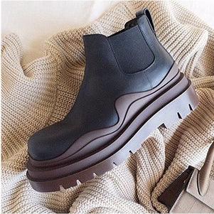 British Motorcycle Boots Platform Martin Boots