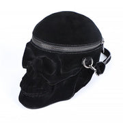Gothic velvet skull shoulder bag, view 7 - MRSLM