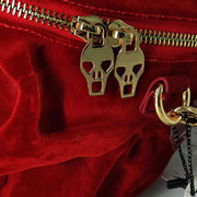 Gothic velvet skull shoulder bag, view 2 - MRSLM