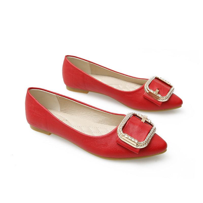 Pointed toe flat Korean style loafers - MRSLM