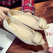 Pointed toe flat Korean style loafers, view 3 - MRSLM