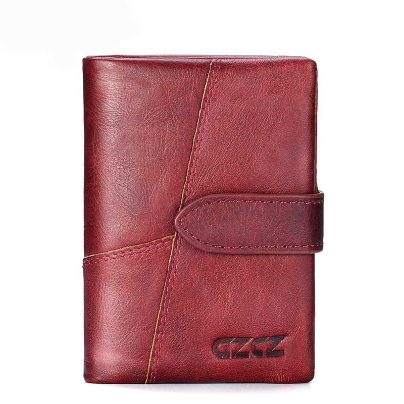 Leather long stitching clutch wallet, view 2 - MRSLM