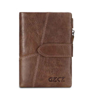 Leather long stitching clutch wallet, view 6 - MRSLM