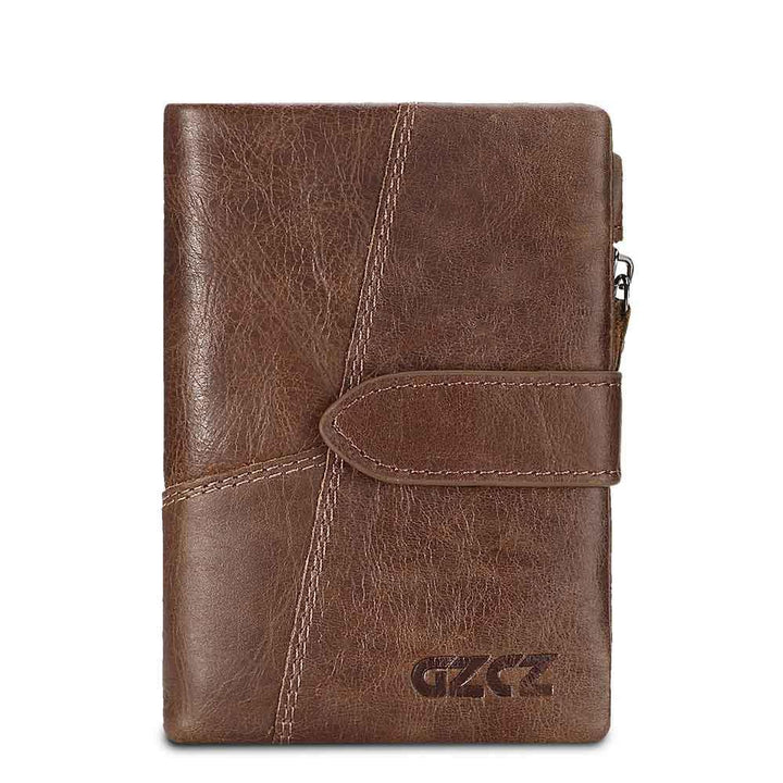 Leather Long Stitching Clutch Multifunctional Casual Wallet - MRSLM