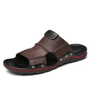 Soft sole leather flip flops, view 6 - MRSLM