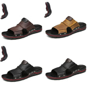 Soft sole leather flip flops, view 3 - MRSLM