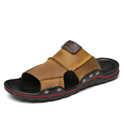 Soft sole leather flip flops, view 8 - MRSLM
