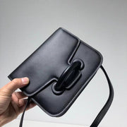 cowhide buckle small square bag - MRSLM