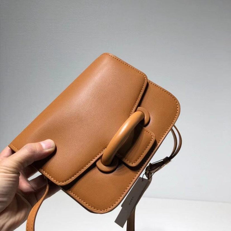 cowhide buckle small square bag, view 5 - MRSLM