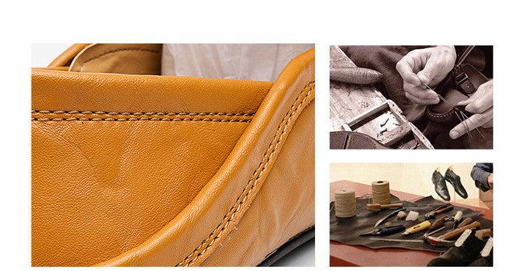 men's casual slip-on leather loafers, view 5 - MRSLM