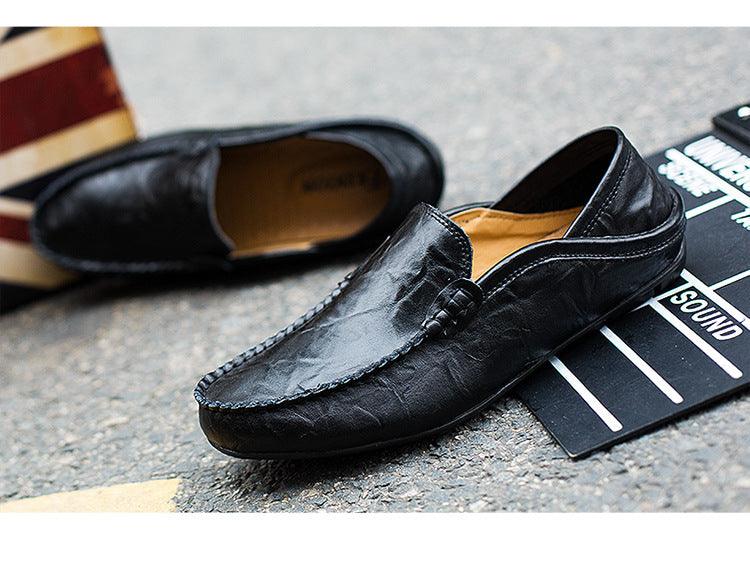 men's casual slip-on leather loafers, view 6 - MRSLM