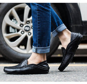 men's casual slip-on leather loafers, view 7 - MRSLM
