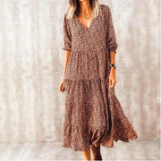 Floral bohemian long dress, view 2 - MRSLM