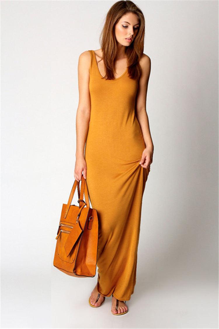 women's long tank dress, view 3 - MRSLM