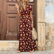 Women's V-neck floral dress, view 12 - MRSLM