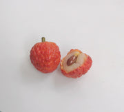 Quinta Original Soft Pottery Hand-made Litchi 925 Silver Earrings Asymmetric Summer Fruit Earrings - MRSLM