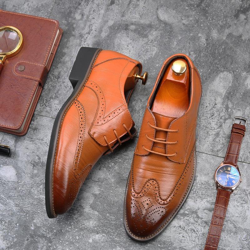Men's business casual brogue Oxford shoes, view 2 - MRSLM