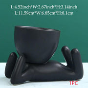Home Ceramics Little People Succulent Vase Creative Desktop Art Crafts Decoration - MRSLM