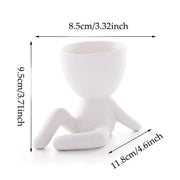 Home Ceramics Little People Succulent Vase Creative Desktop Art Crafts Decoration - MRSLM