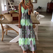 casual printed camisole long dress, view 6 - MRSLM