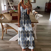 casual printed camisole long dress, view 8 - MRSLM