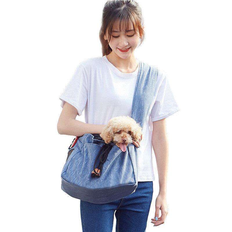 Front crossbody pet carrier bag, view 2 - MRSLM