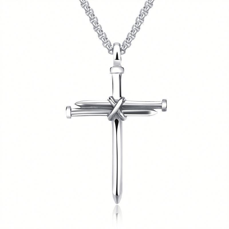 Stainless steel nail necklace, view 2 - MRSLM