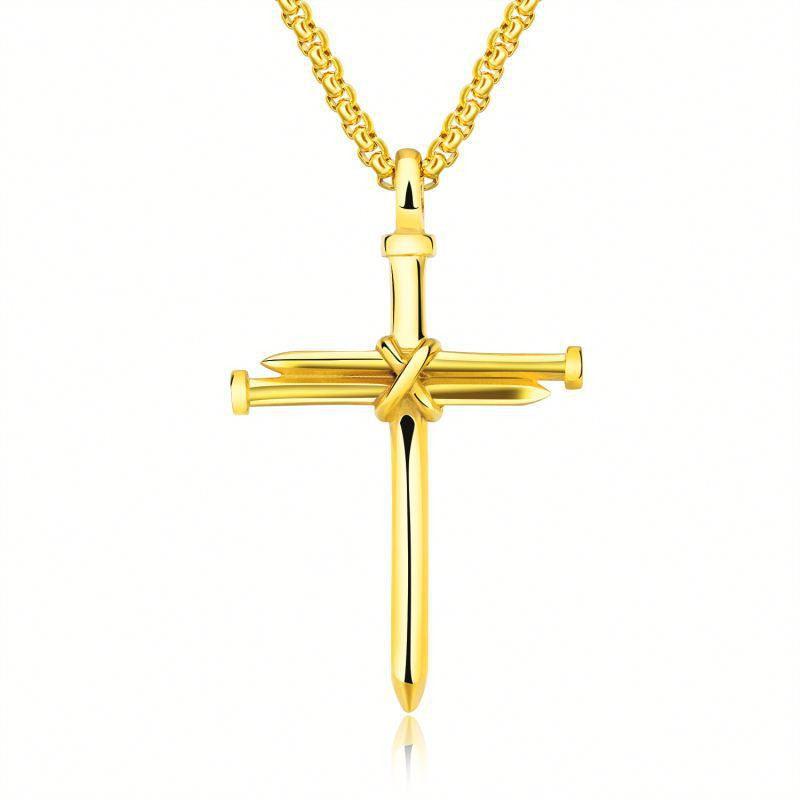 Stainless steel nail necklace, view 6 - MRSLM