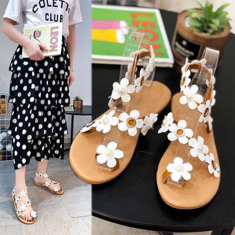 women's flat Roman sandals, view 2 - MRSLM
