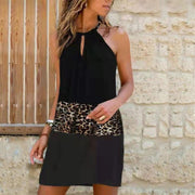Women's halter-neck print dress, view 4 - MRSLM