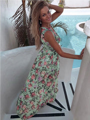 Women's printed chiffon dress, view 4 - MRSLM