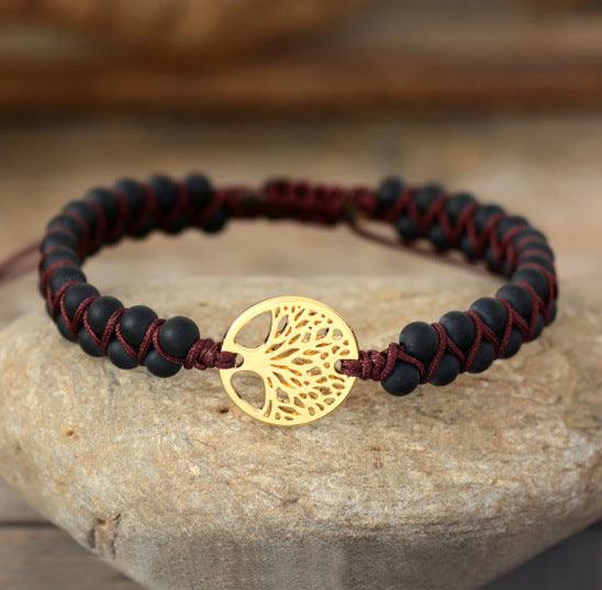 Natural Agate Beads, Hand-woven Yoga Friendship Lover Bracelet - MRSLM