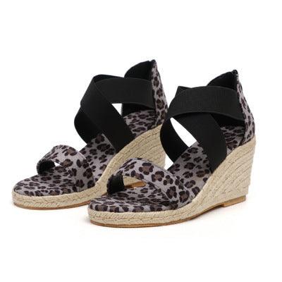women's wedge heel hemp rope sandals, view 4 - MRSLM