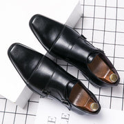 Men's business monk leather shoes, view 5 - MRSLM