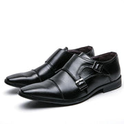 Men's business monk leather shoes, view 6 - MRSLM