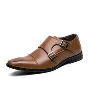 Men's business monk leather shoes, view 9 - MRSLM