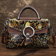 Retro cowhide embossed shoulder bag, view 6 - MRSLM