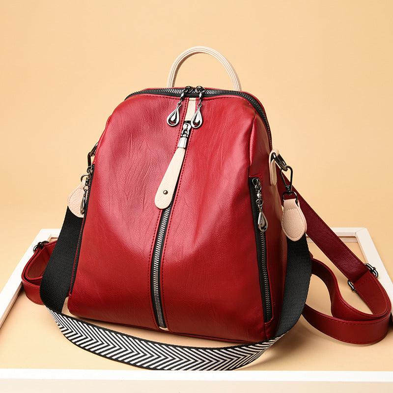 women's soft leather backpack, view 5 - MRSLM