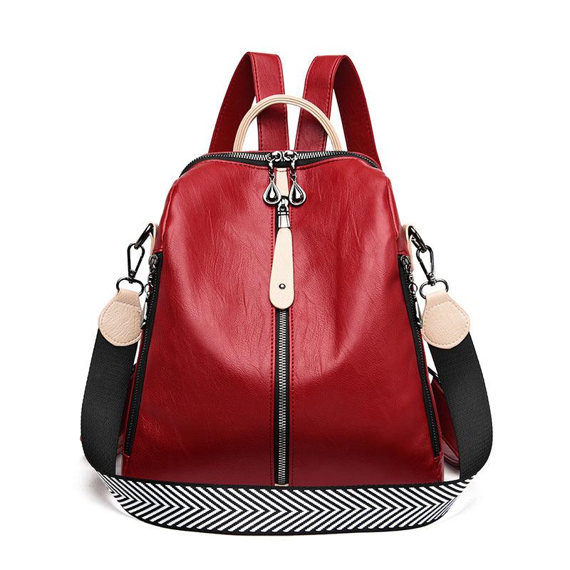 women's soft leather backpack, view 3 - MRSLM