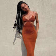 Women's halter long dress, view 2 - MRSLM