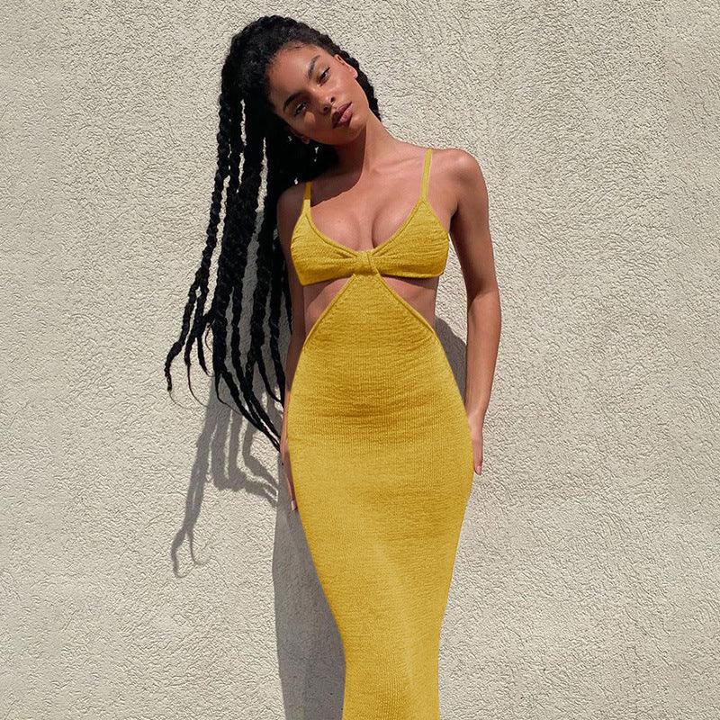 Women's halter long dress, view 3 - MRSLM