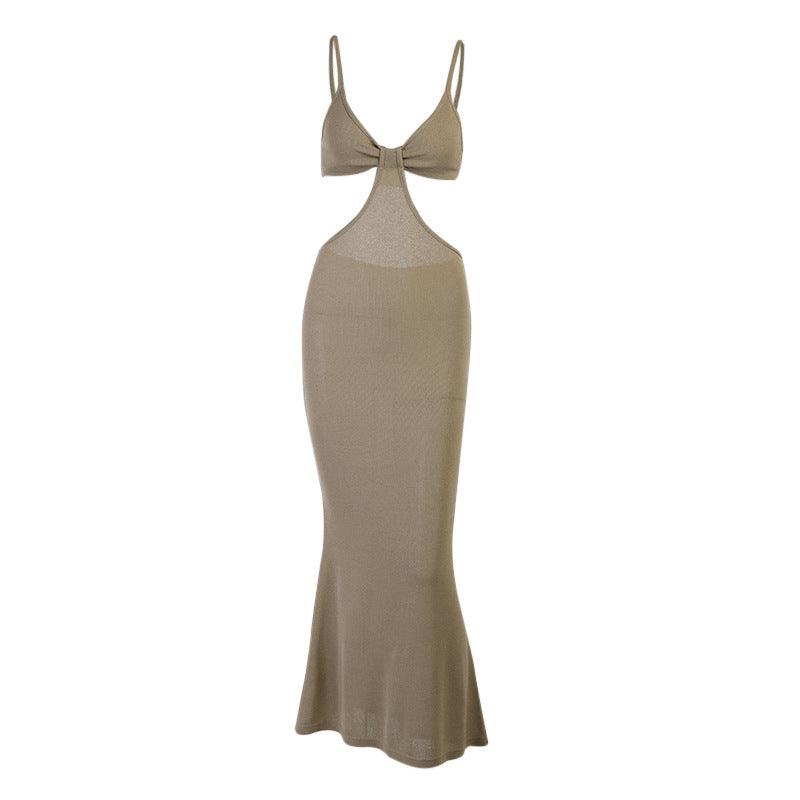 Women's halter long dress, view 6 - MRSLM