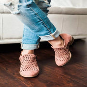mid-heel sandals with hollow toe cap, view 2 - MRSLM