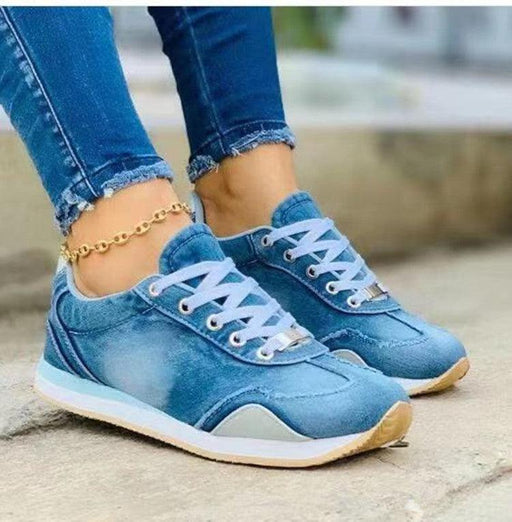 Women's canvas low-top lace-up shoes, view 2 - MRSLM