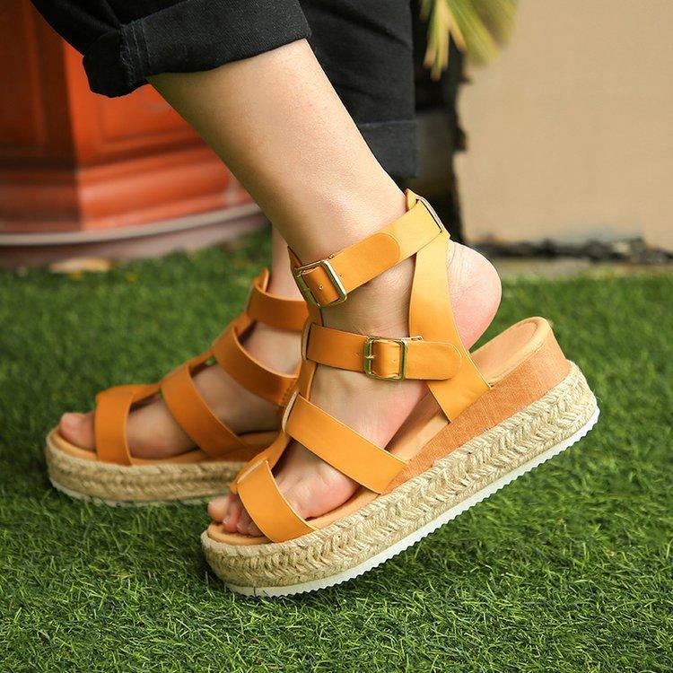 women's wedge ankle strap sandals, view 4 - MRSLM
