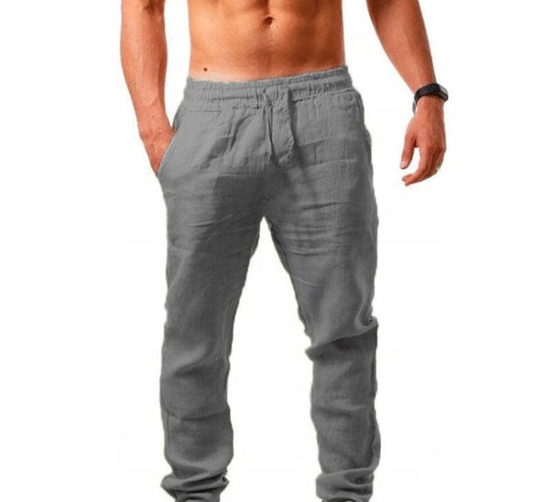 linen loose casual trousers, view 4 - MRSLM