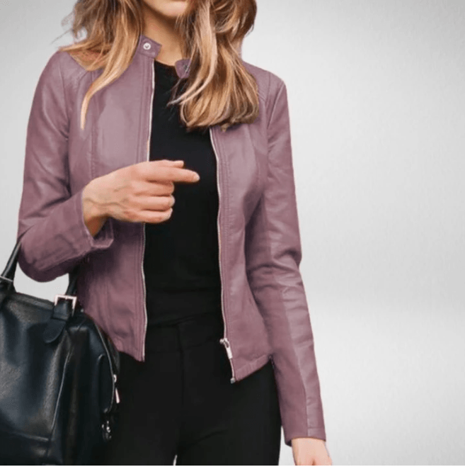 Autumn And Winter Women's Fashion Leather Pu Suit Jacket - MRSLM