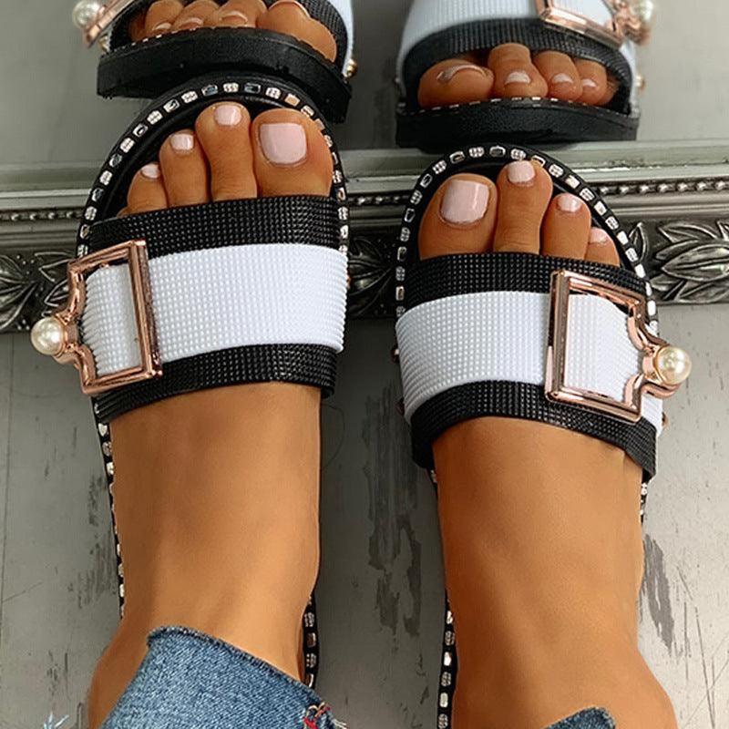 Outdoor flat casual slippers, view 3 - MRSLM