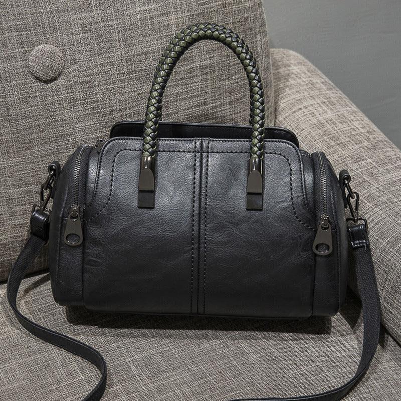 casual woven shoulder handbag, view 2 - MRSLM