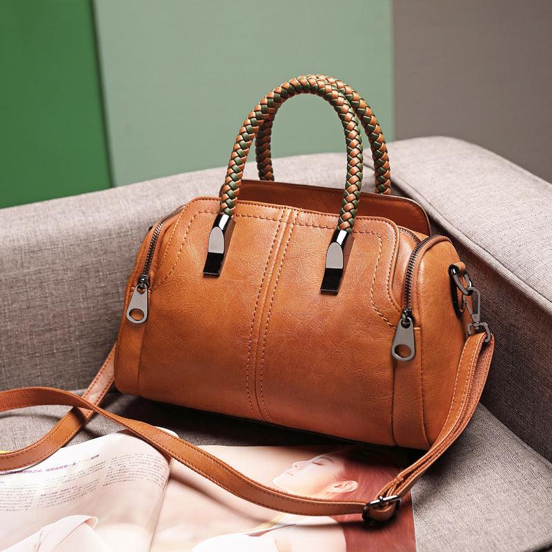 casual woven shoulder handbag, view 5 - MRSLM